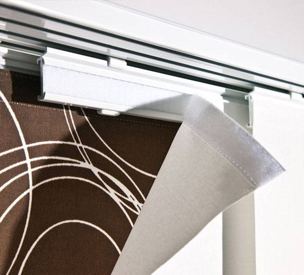 Stoffpaneel mit Klettverschluss-Befestigung