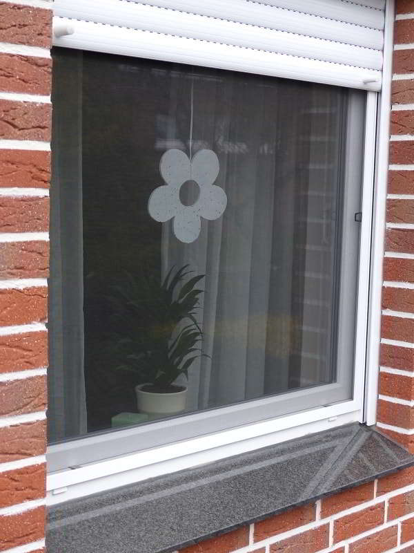 Insektenschutzspannrahmen Typ 9 von Aussen gesehen