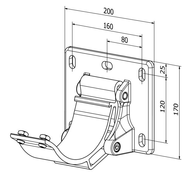 Pergolamarkise Caprio - Wandkonsole