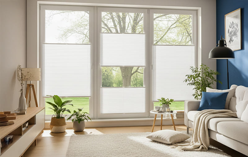 CosiCollection Plissee VS2 Ambiente mit Stoff: 10 401