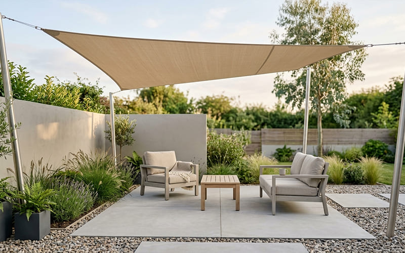 Modernes Sonnensegel