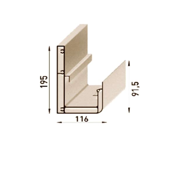 Pinela Seitenprofil mit integrierter Regenrinne