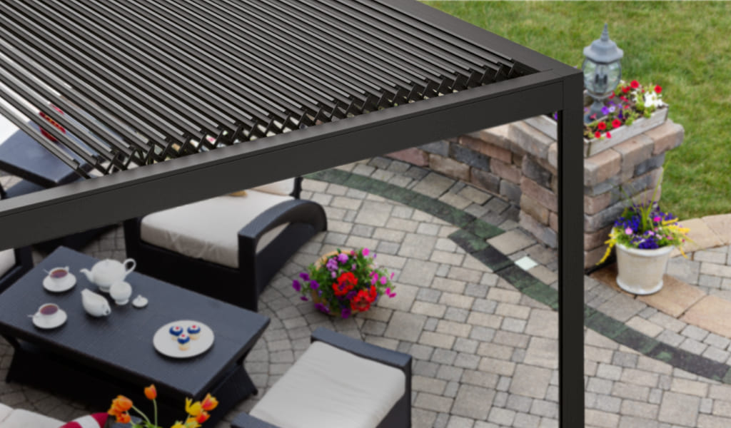 Lamellendach Pinela Deluxe von oben