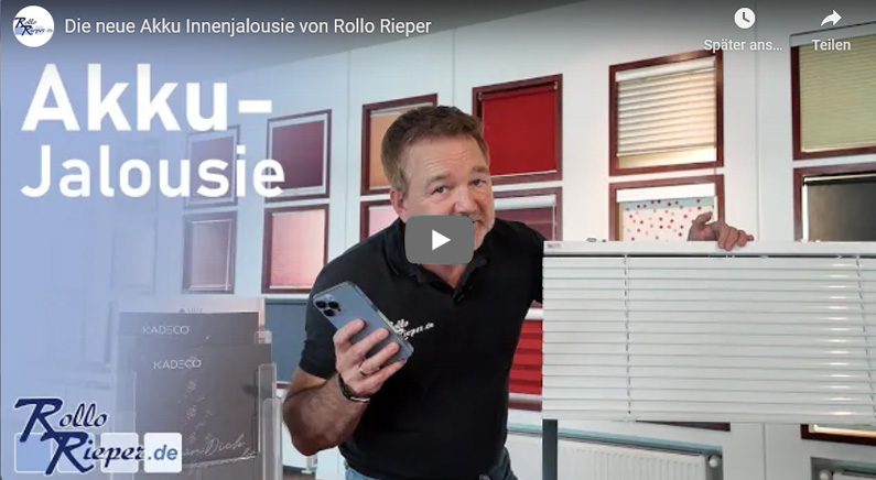 Youtube Film Vorschaubild - Akku Innenjalousie mit Funkbedienung