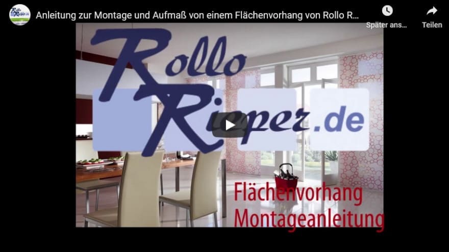 Youtube Film Vorschaubild Montagefilm Flächenvorhang