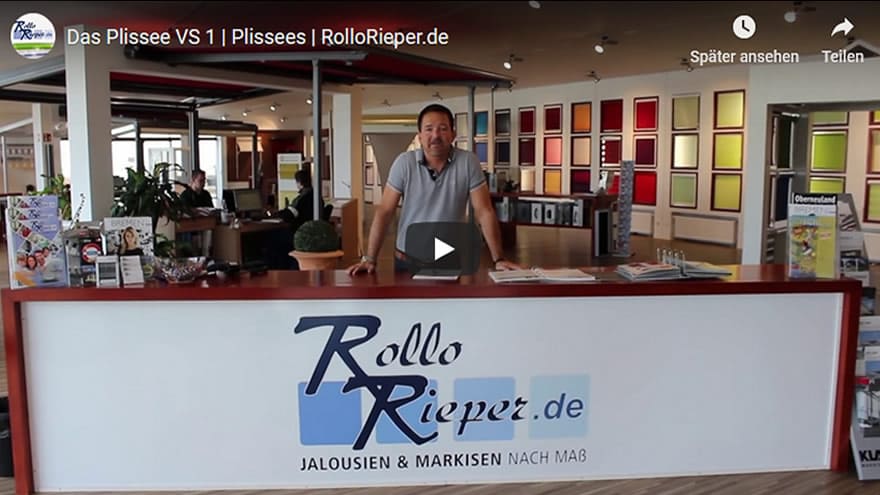 Youtube Film Vorschaubild - Plissee VS1