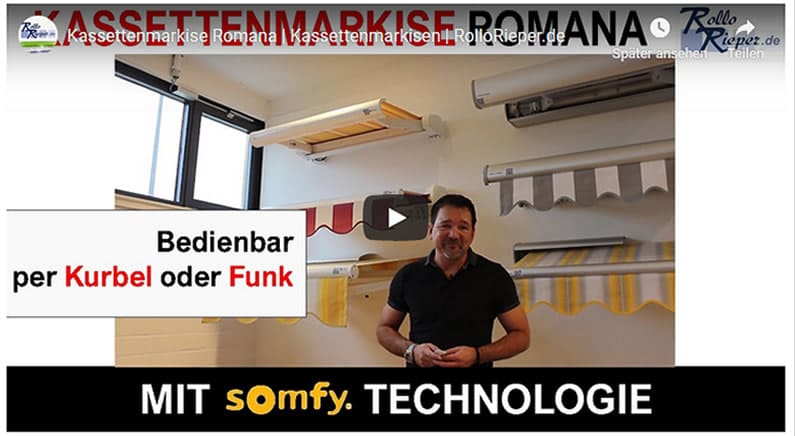 Youtube Film Vorschaubild - Vollkassettenmarkise Romana