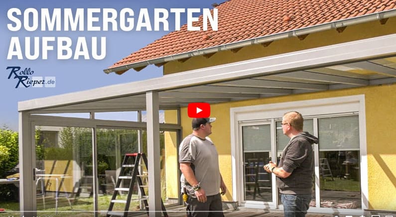 Youtube Film Vorschaubild - Aufbauvideo - Terrassenüberdachung Classicline