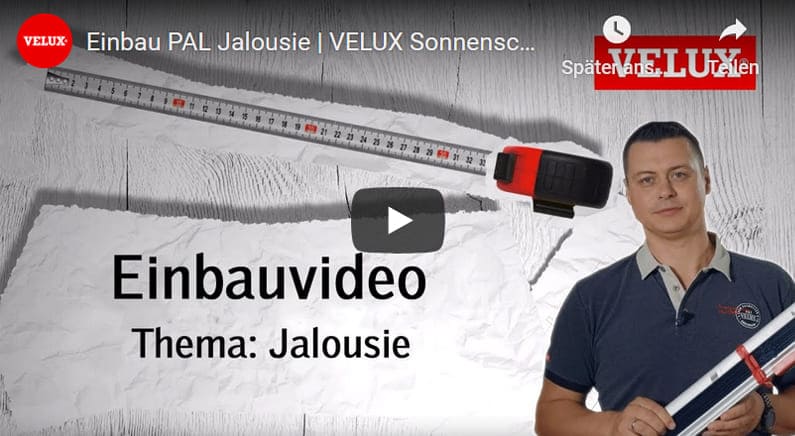 Youtube Film Vorschaubild - Jalousie VELUX